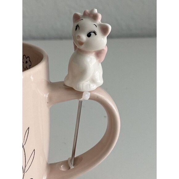 Disney The Aristocats Bonjour Marie Cat Kitten Mug With Stirrer Stir Wand NEW - Picture 3 of 8